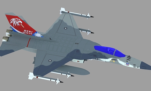 Taiwan Province IDF Jingguo FCK1 Fighter Single Seat Version 3d model