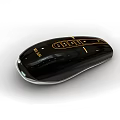 Black MAX AIR Device With Sleek Surface And Golden Accent Control Buttons 3d model