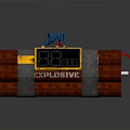 Explosive Weapon Device with Digital Timer Showing 4253 Gray Straps and Colored Wires 3d model