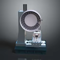 Industrial Rotary Processing Machine With Circular Drum And Stable Base Structure