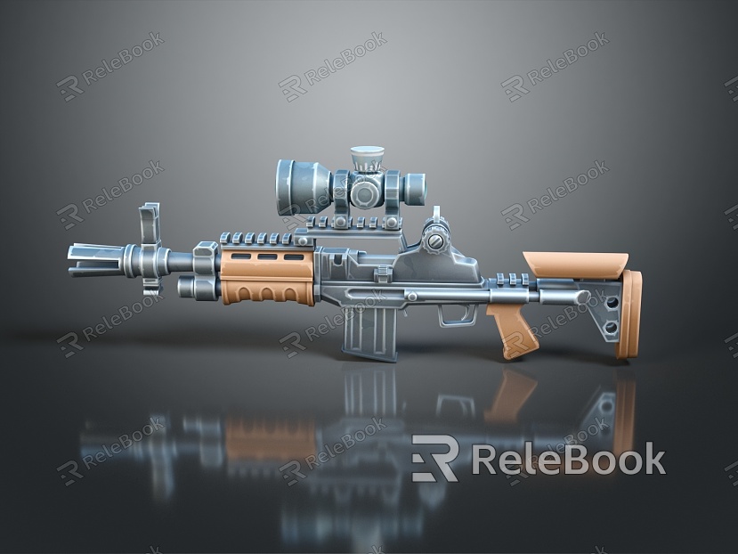 Sniper rifle sight sniper rifle sci-fi sniper rifle semi-automatic rifle combat rifle model