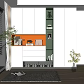 Simple Shoe Cabinet Coat Cabinet Storage Cabinet Multi-function Cabinet 3d model