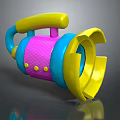Colorful Children Furniture With Yellow Handle Pink Body And Blue Accents