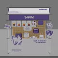 Bingo Themed Interactive Area With Display Stand Drink Images And Cartoon Dog