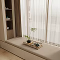 Bay window curtain 3d model