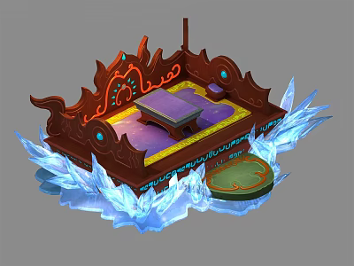 New Chinese-style Rohan Bed Magic Bed 3d model New Chinese-style Rohan Bed Magic Bed 3d model