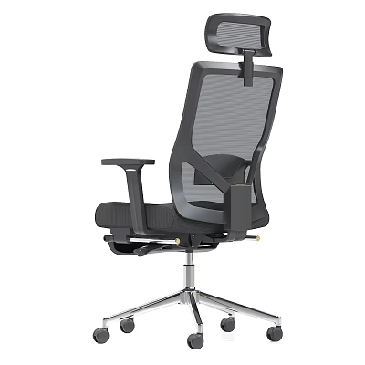 Ergonomic Mesh Office Chair With Adjustable Headrest Armrests And Metal Base 3d model