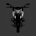 Modern Sports Motorcycle With Silver And Black Streamlined Body And Alloy Wheels