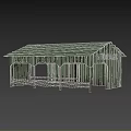 Weathered Wooden Store Building With Green Roof Wooden Railings And Pillars