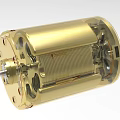 Industrial Equipment Golden Motor With Transparent Casing And Internal Coil Structure