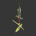 Modern Bicycle With Red Frame White Saddle Black Tires And Golden Handlebar