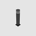 Black Outdoor Post Light With Transparent Top For Garden Pathway Lighting