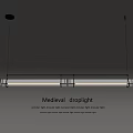 Elegant Medieval Droplight Design With Long Strip LED Light For Interior Decoration 3d model