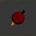 Red Angry Bird Plush Toy With Yellow Beak And Black Eyebrows