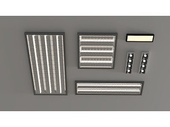 Modern Grille Lamp 3d model