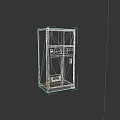 Smart Vending Machine Dispensing Cold Drinks With Wooden Cabinet Design 3d model