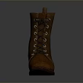Brown Leather Lace Up Boots For Daily Wear As Essential Living Items