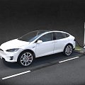 Tesla X luxury car 3d model