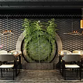New Chinese Dining Table and Chair Combination Table and Chair Combination 3d model