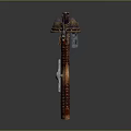 Medieval Shield Ancient Shield Defensive Weapon Ancient Shield Iron Shield Protective Shield Wooden Shield 3d model