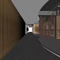 modern aisle company office aisle art array modeling wall art matrix modeling wall office hall 3d model