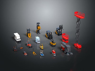 Modern engineering vehicle collection engineering vehicle forklift pallet truck sweeper model