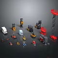 Different Types Of Utility Vehicles Including Forklifts Aerial Work Platforms And Trucks