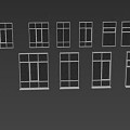 Modern aluminum windows 3d model