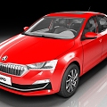 Skoda New 2020 Sedan Car 3d model