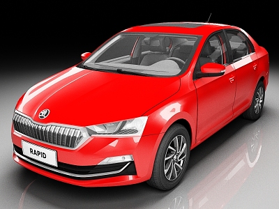 Skoda New 2020 Sedan Car 3d model