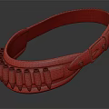 Black Tactical Belt With Row Of Bullet Cartridges And Metal Buckle Design