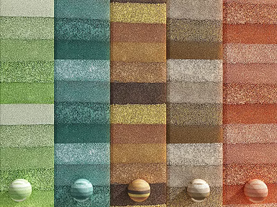 Multiple Colored Wall Panels Display Various Color Samples for Interior Design 3d model