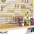 Commercial Equipment Featuring Tool Pegboard Workbench and Mobile Storage Racks for Workshops 3d model