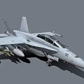 Detailed Modern Military Fighter Jet Number 22 With Missiles On Wings