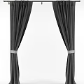 Elegant Gray Curtains With Modern Tiebacks And Soft Drapery For Home Window