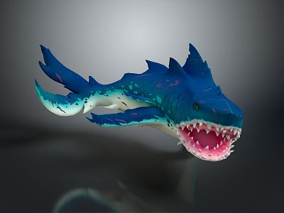 shark great white shark whale shark hammerhead shark tiger head shark man-eating shark blue shark coral red coral white coral 3d model