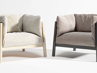 Nordic Sofa Chair Leisure Chair 3d model