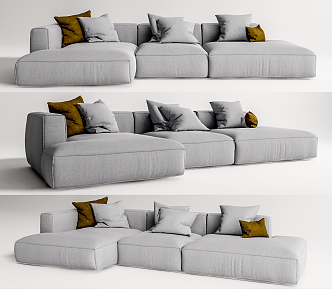 modern corner sofa multiplayer sofa ens multiplayer sofa 3d model