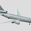 Gray Passenger Aircraft With Wing Mounted Engines And Tail Logo Design Features 3d model