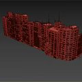 Submerged High Rise Residential Buildings With Water Reflection And Multiple Floors