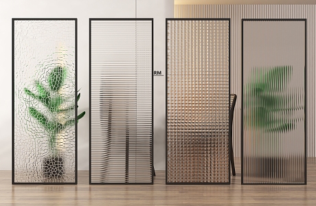 Modern Changhong glass partition 3d model