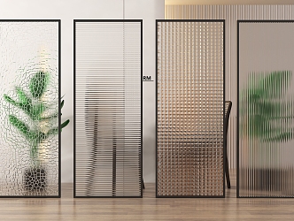 Modern Changhong glass partition 3d model