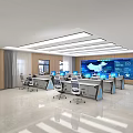 modern command center science and technology command center 3d model