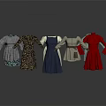 Various Colored Dresses And Tops With Different Styles Including Long Sleeves Belted And Bell Sleeves