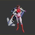 Sci-fi Beauty Cyber Beauty Sci-fi Woman Warrior Future Woman Warrior Sci-fi Lady Soldier Cyber Woman Warrior 3d model