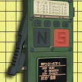 Green NEO-MATIC Portable Devices With Display Buttons On Yellow Grid Background