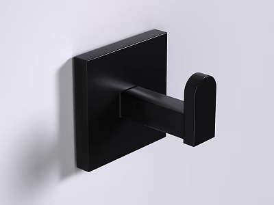 Black Modern Wall Mounted Faucet With Sleek Minimalist Design For Bathroom 3d model