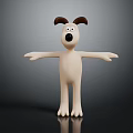 Cute Stuffed Dog Toy With Brown Ears Black Nose And Outstretched Arms