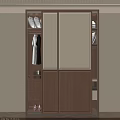 Modern Wooden Wardrobe With Sliding Doors Clothing Storage Drawers And Shelves