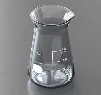 Experimental cup conical beaker conical experimental vessel high beaker experimental vessel beaker laboratory glassware 50 ml beaker high beaker experimental vessel 3d model